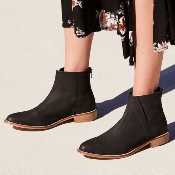 Free people black century ankle flat bootie size 36 - Picture 1 of 13